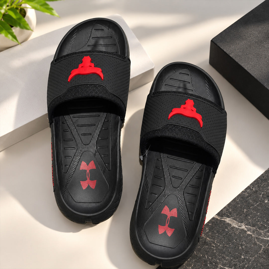 Most Trending Black Bull Slides - Men's Premium Comfort Slip-On Sandals