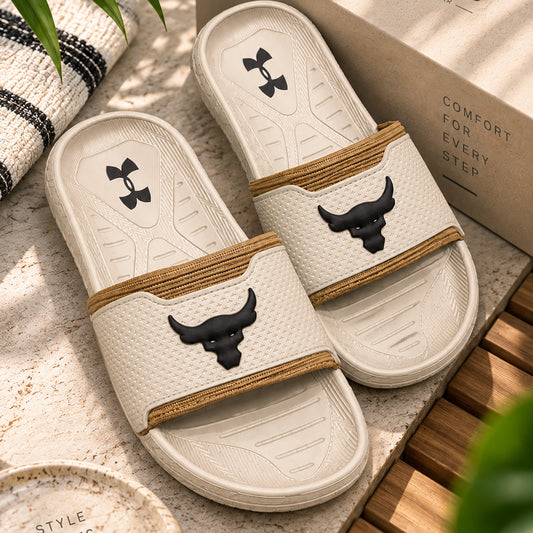 Trending Skin Bull Slides - Men's Premium Comfort Slip-On Sandals