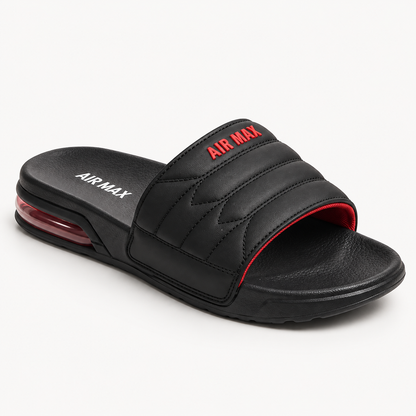 Black Slides for Men | Comfortable Casual Slippers & Chappal