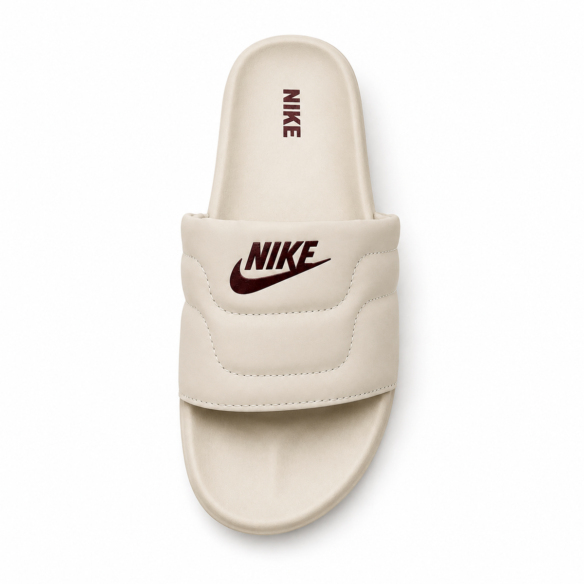 Premium Comfort Slides – Beige Stylish Cushioned Slip-On Sandals