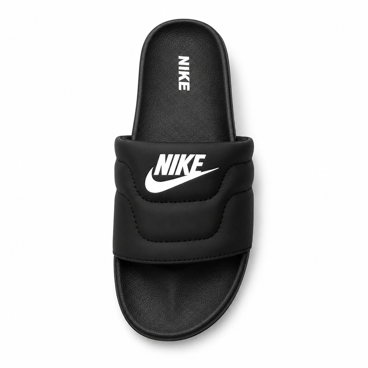 Premium Comfort Slides – Black Stylish Cushioned Slip-On Sandals