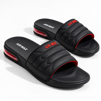 Black Slides for Men | Comfortable Casual Slippers & Chappal